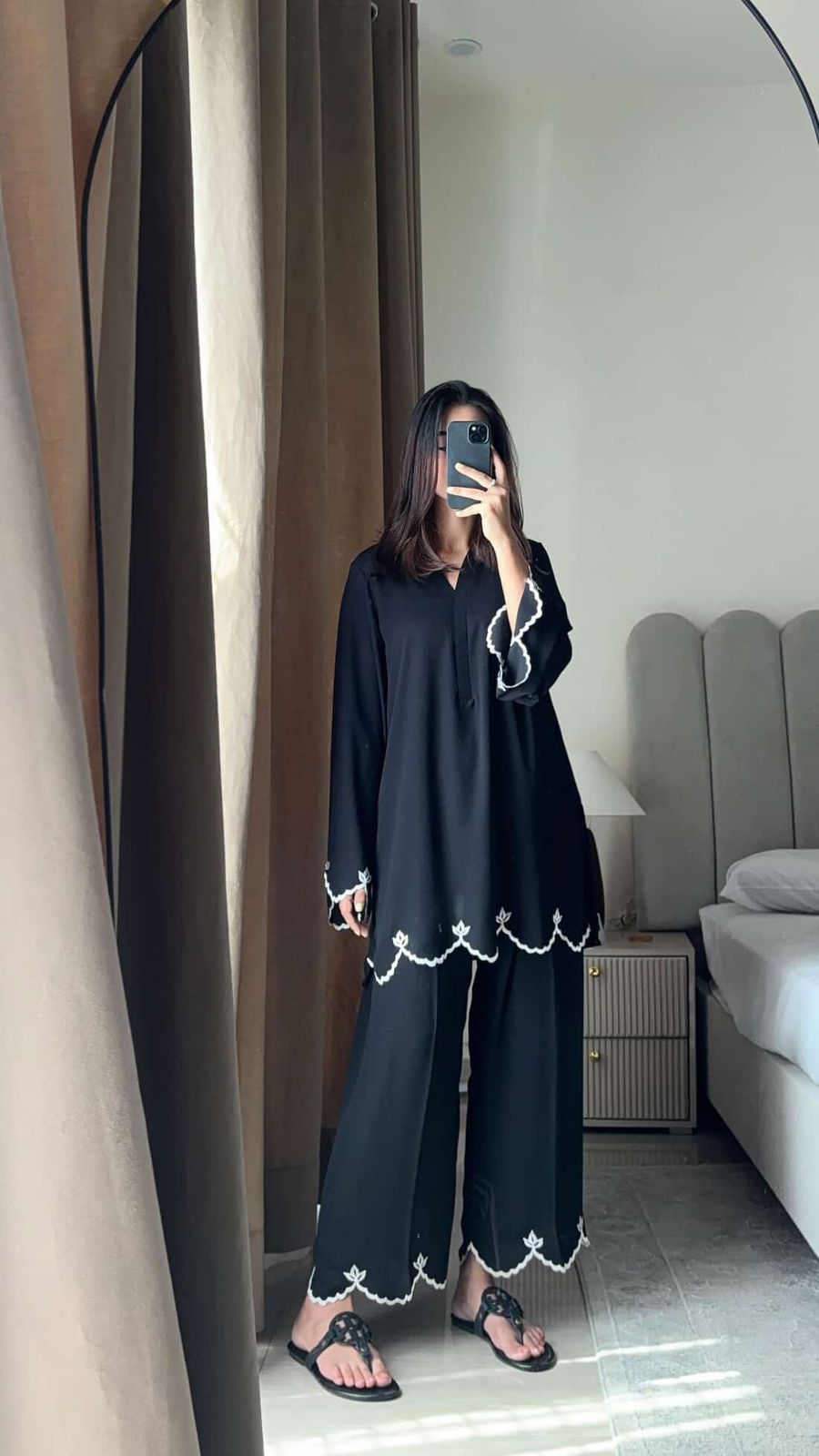 Black hem Co-ord set