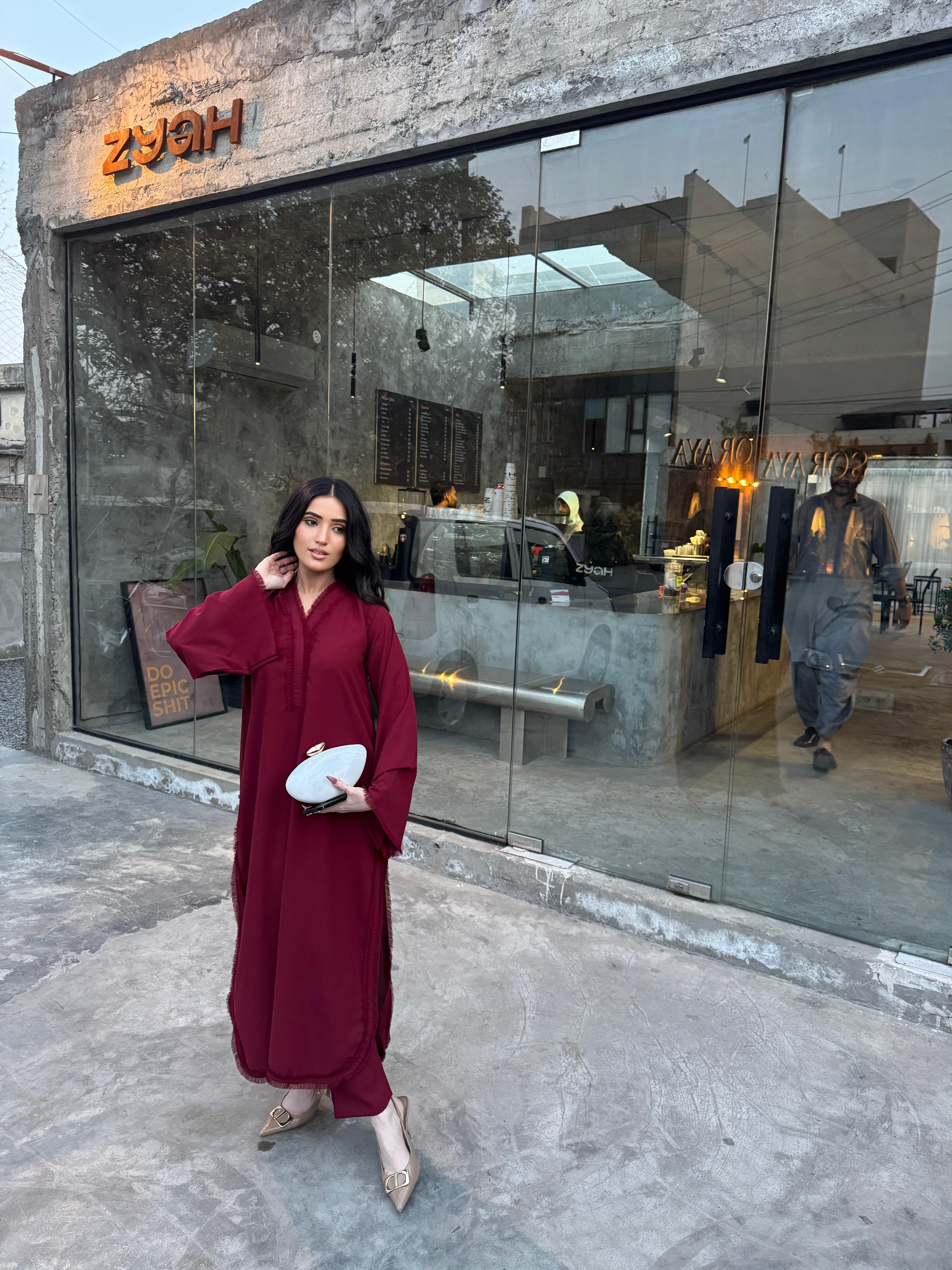 The Dhagay Edit Maroon