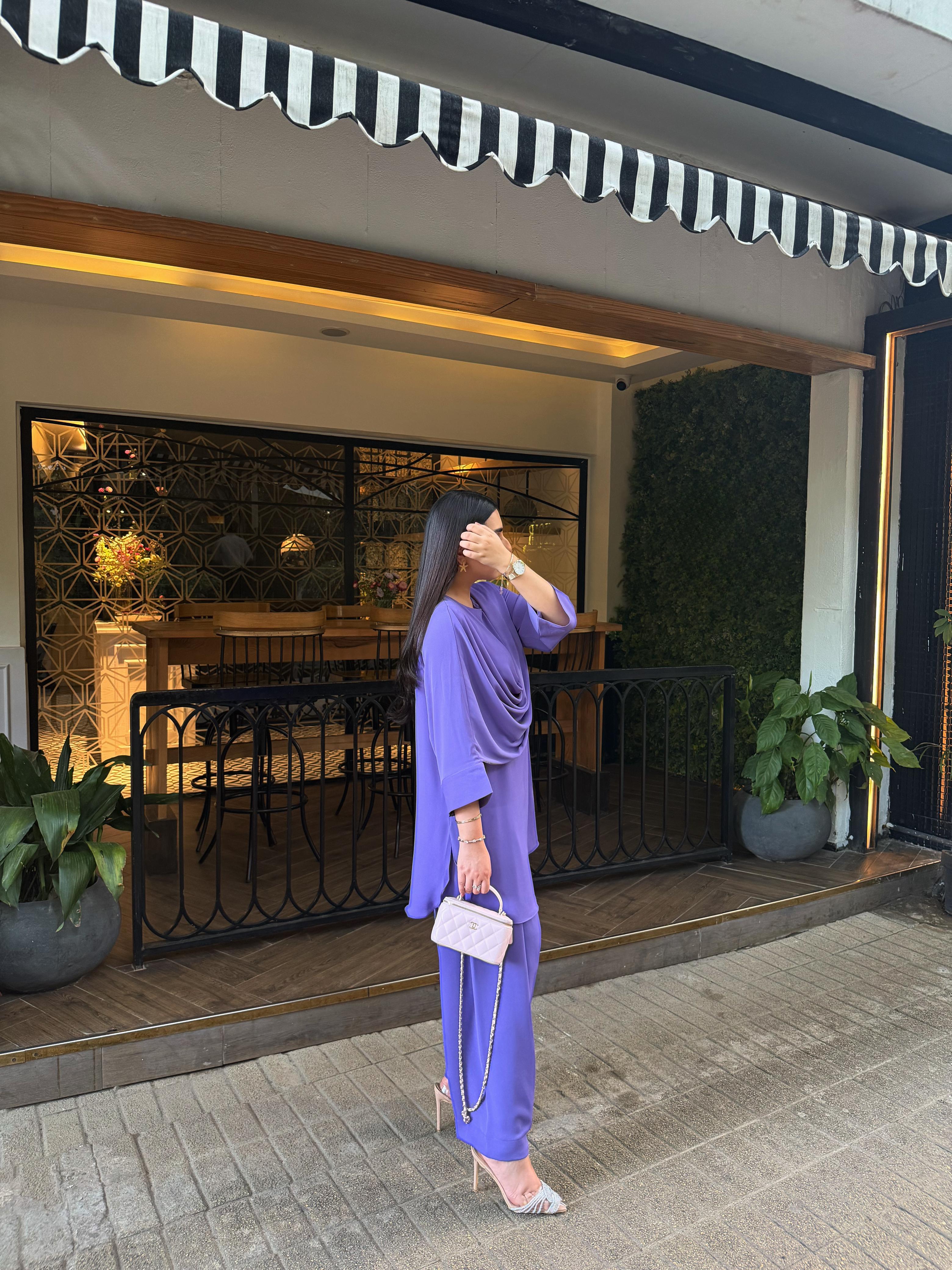 Peri purple drape