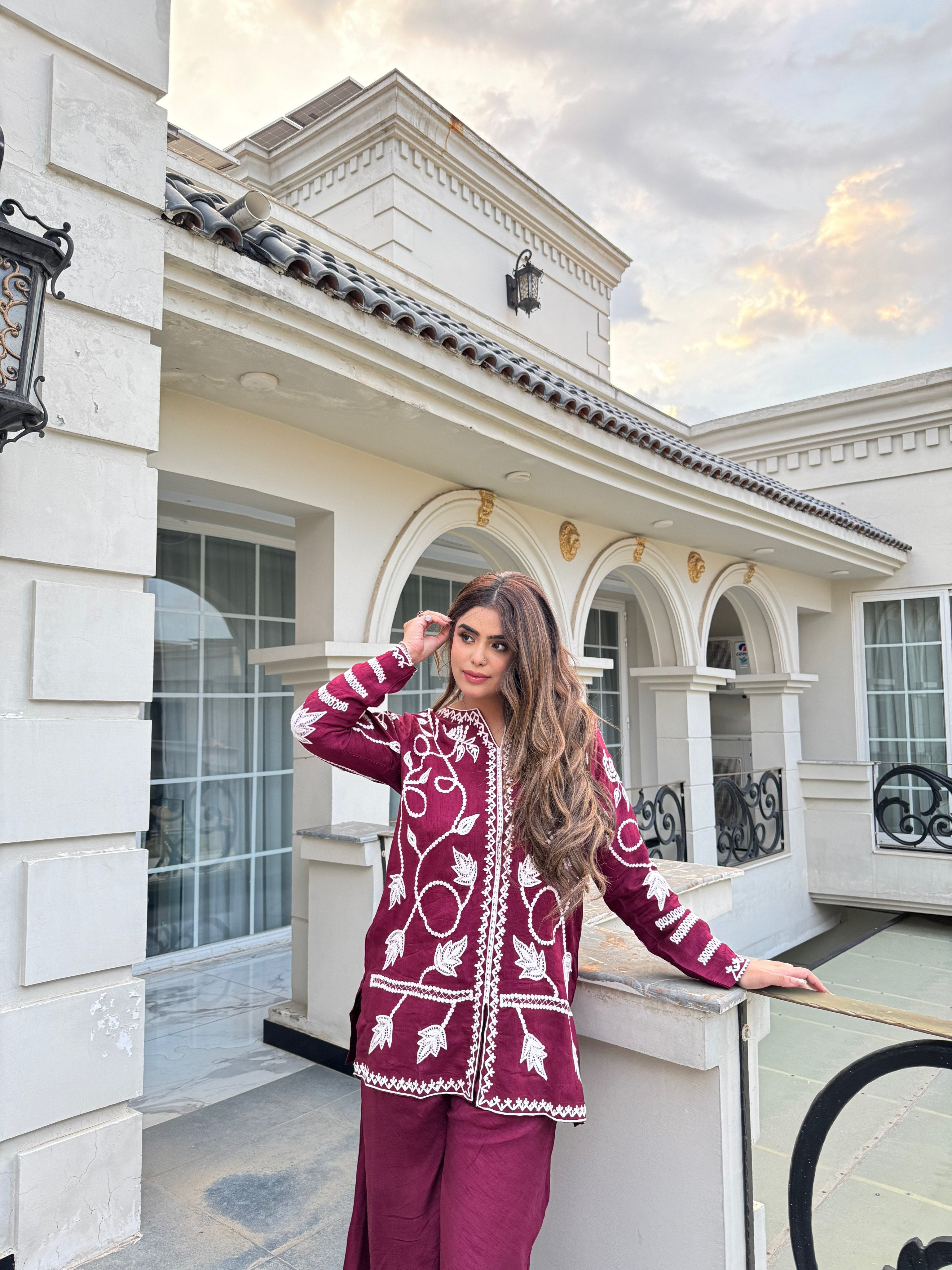 Ari cross stitch raw silk