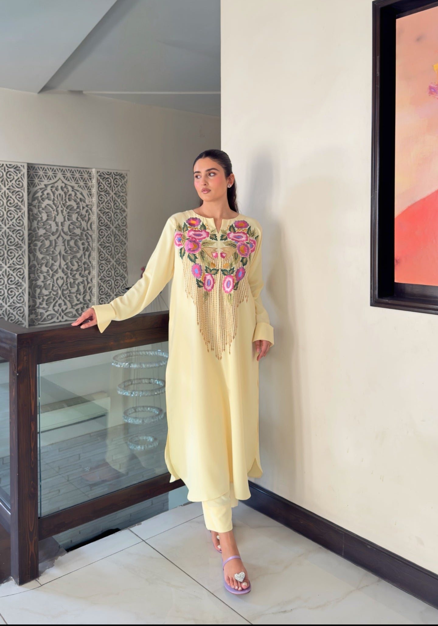 Butter yellow Embroidery set