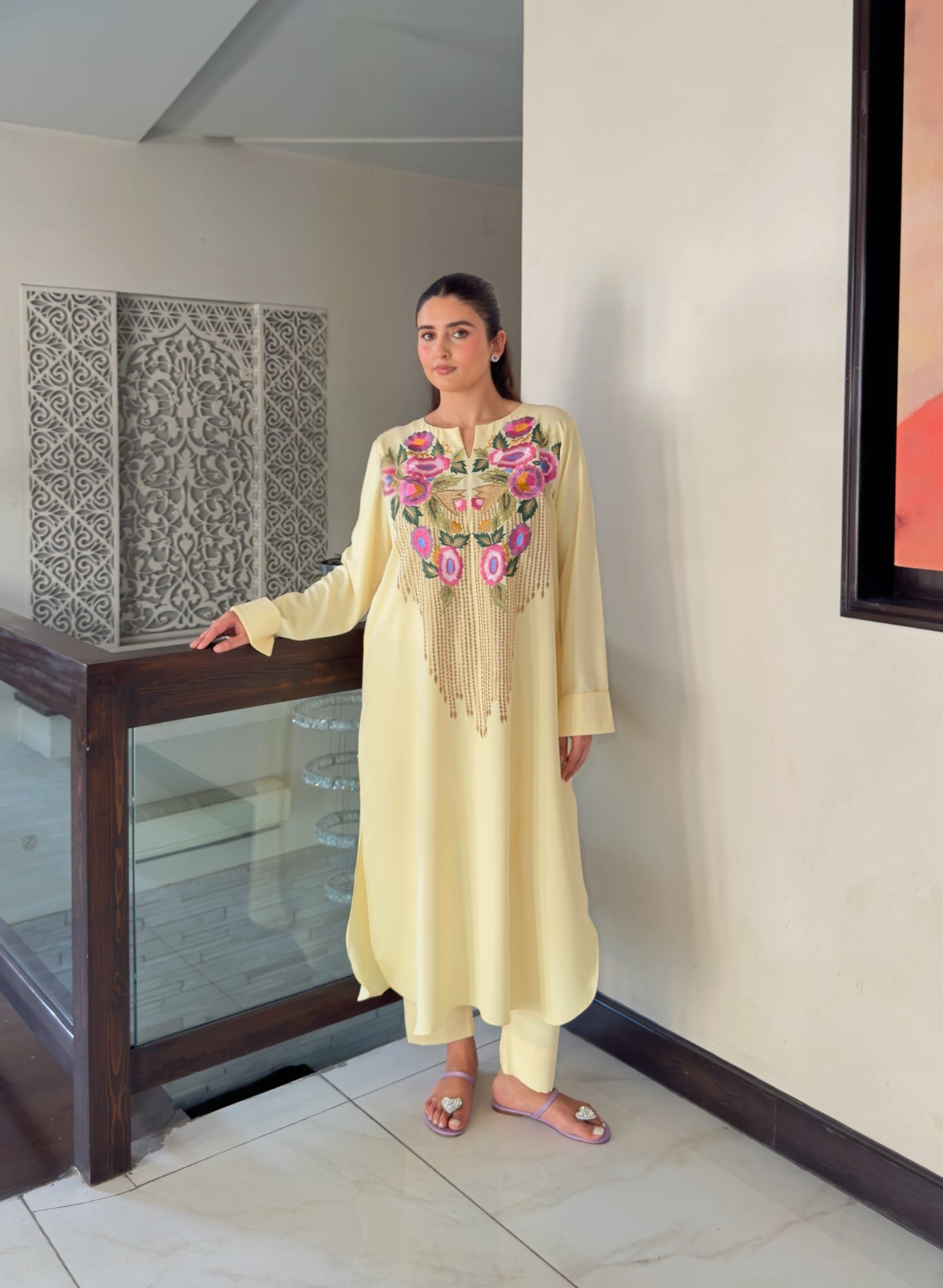 Butter yellow Embroidery set