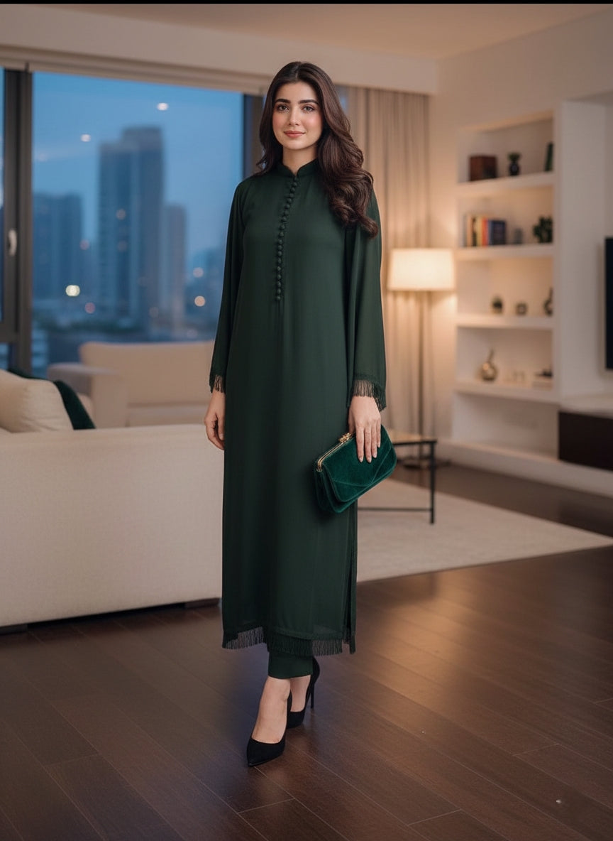 Green button Set+Fringes