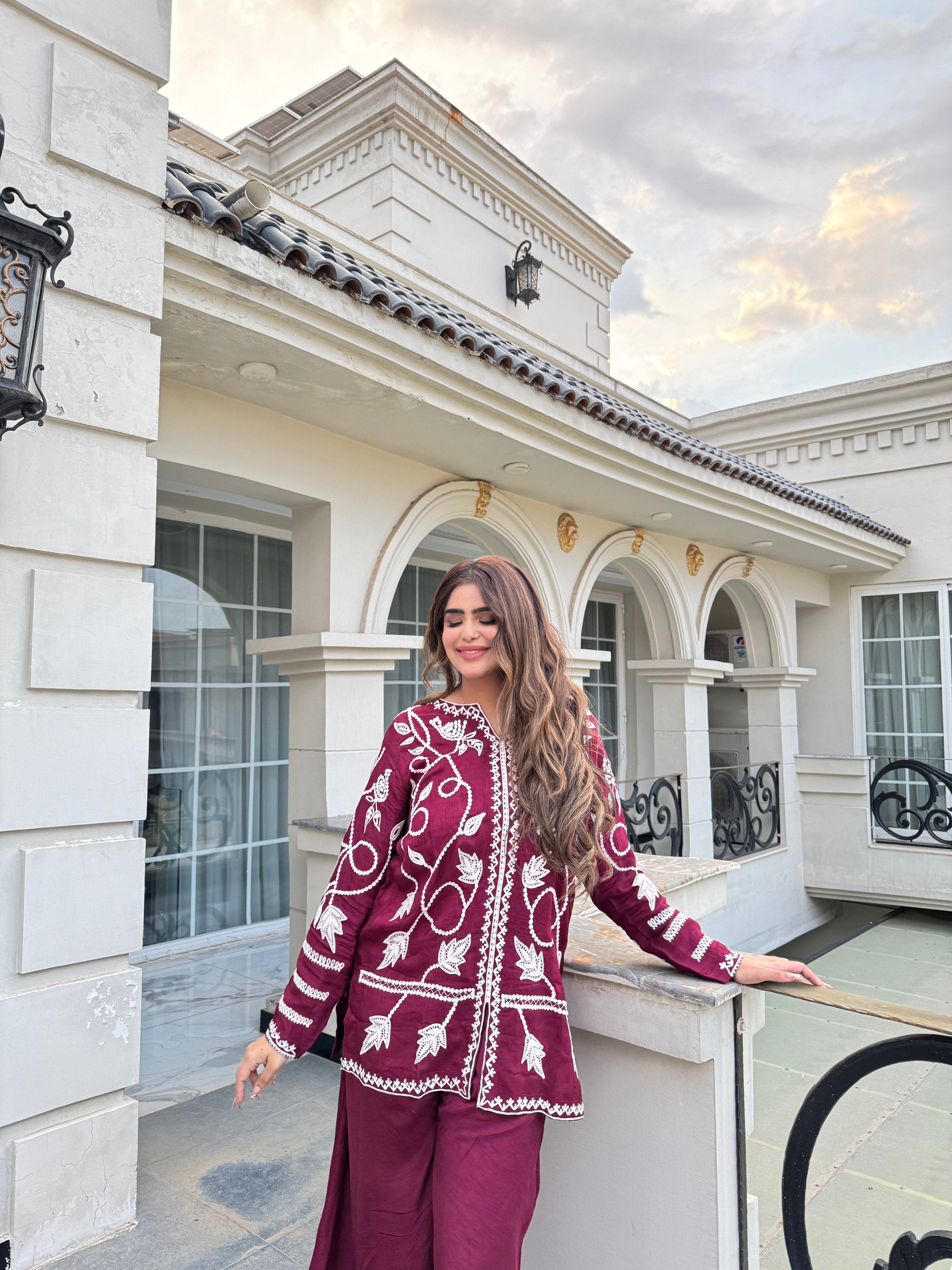 Ari cross stitch raw silk