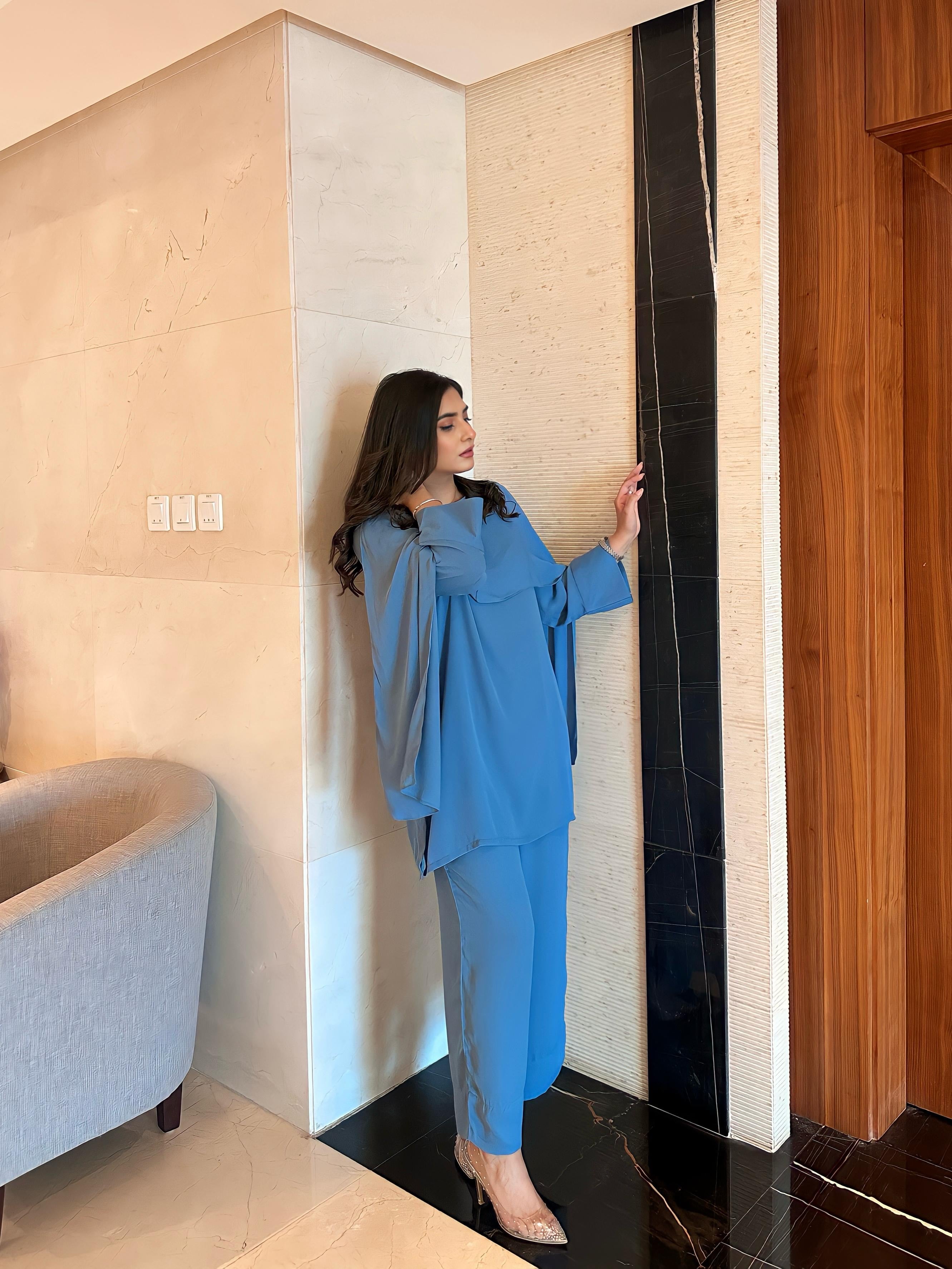 Iced Blue cape two pc