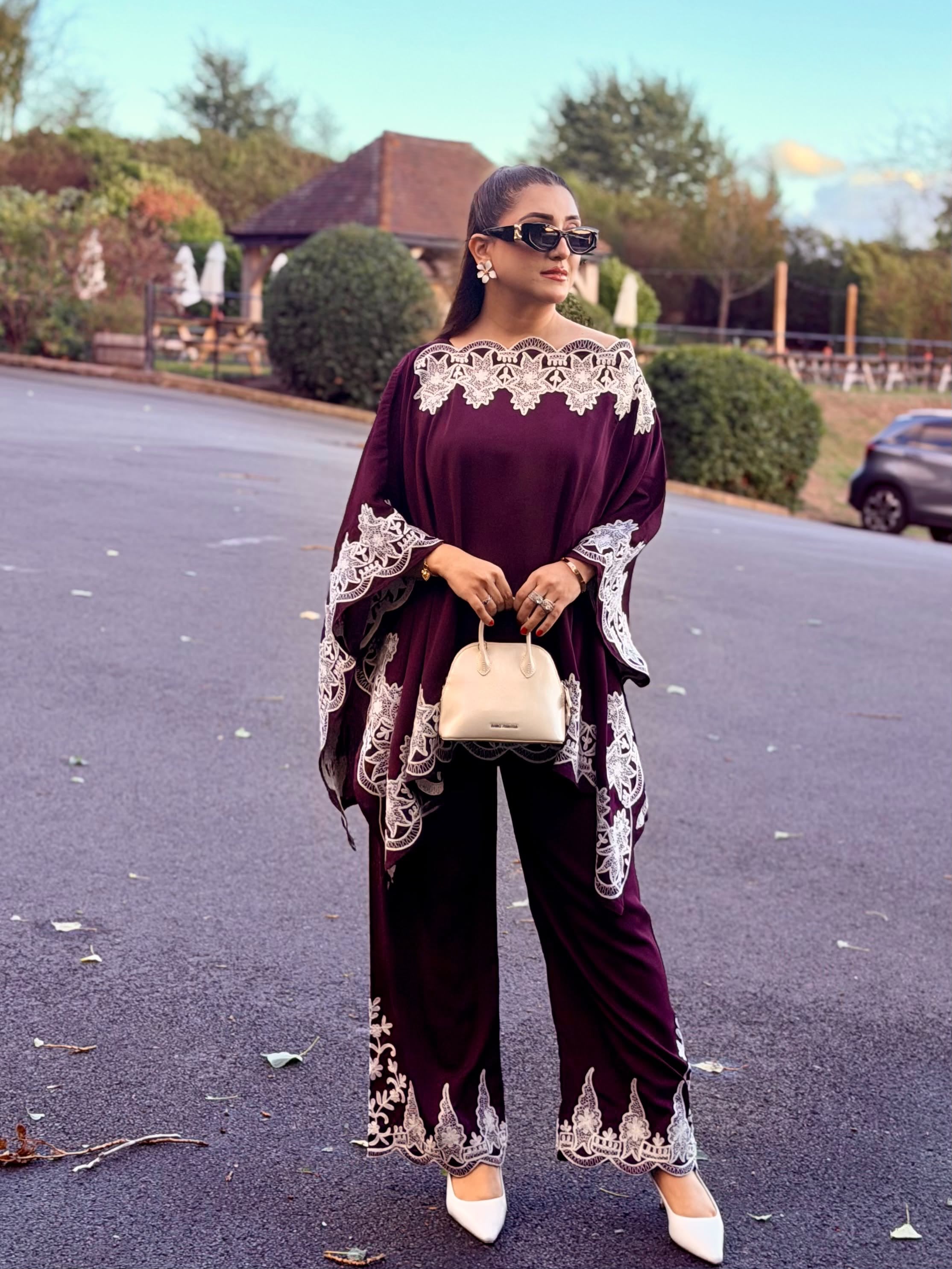Classic purple Embroidery