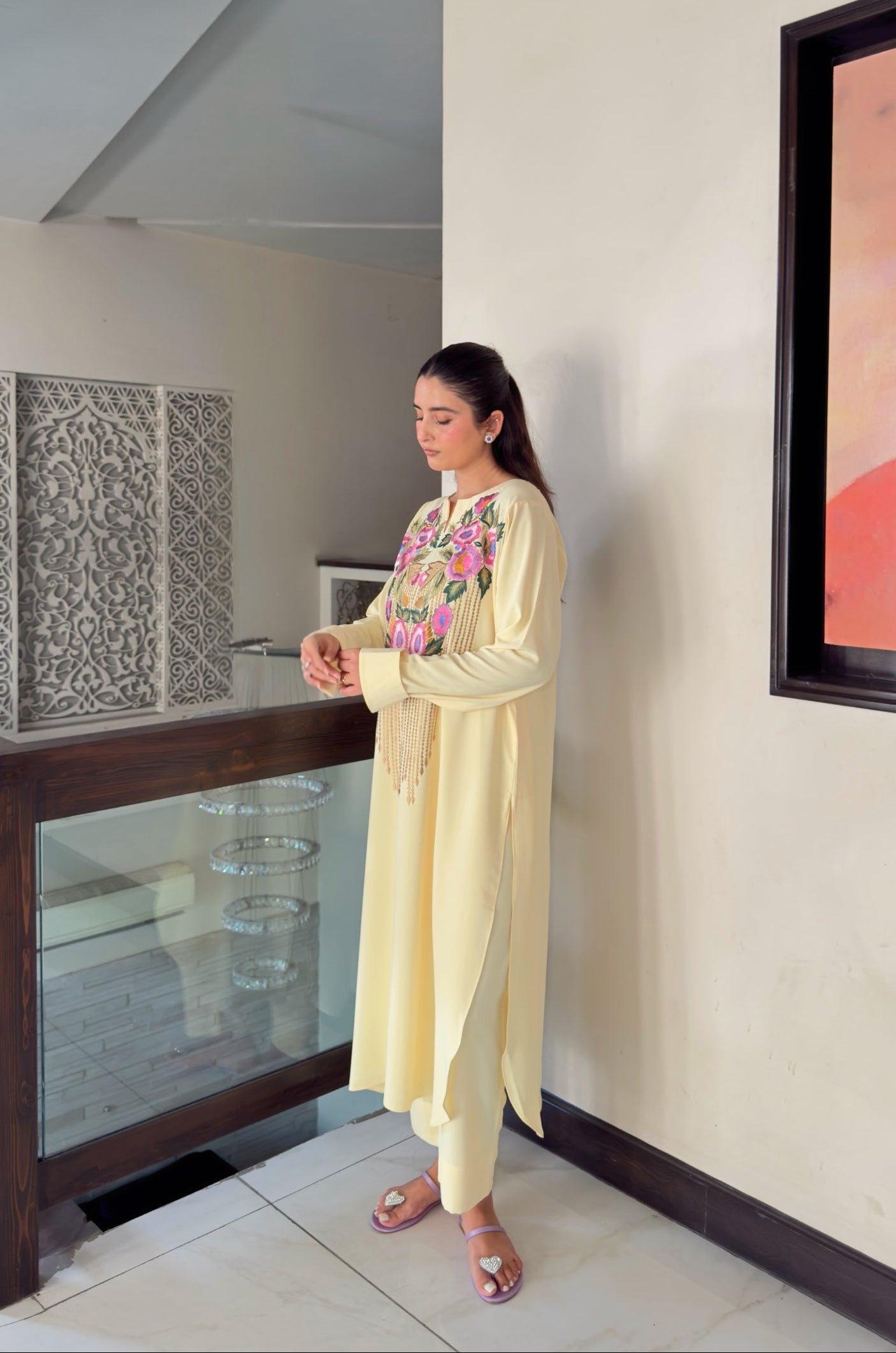 Butter yellow Embroidery set