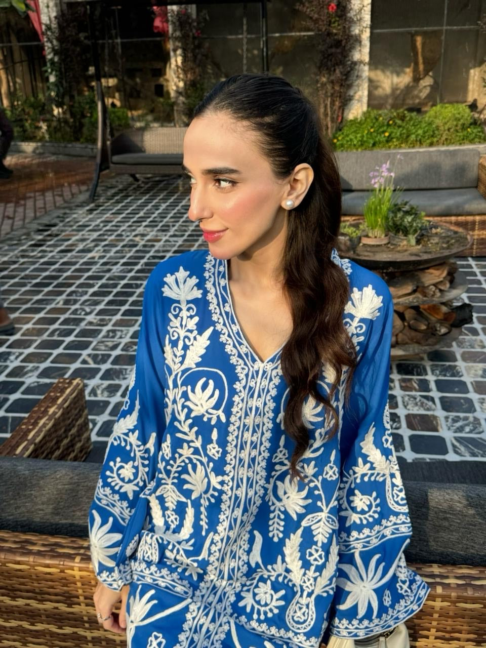 Blue Ari cross stitch